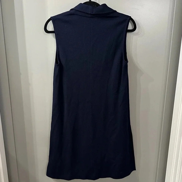 St. John 2015 Resort Collection Navy Santana Knit Wool Blend Sheath Dress Size S - Picture 5 of 6